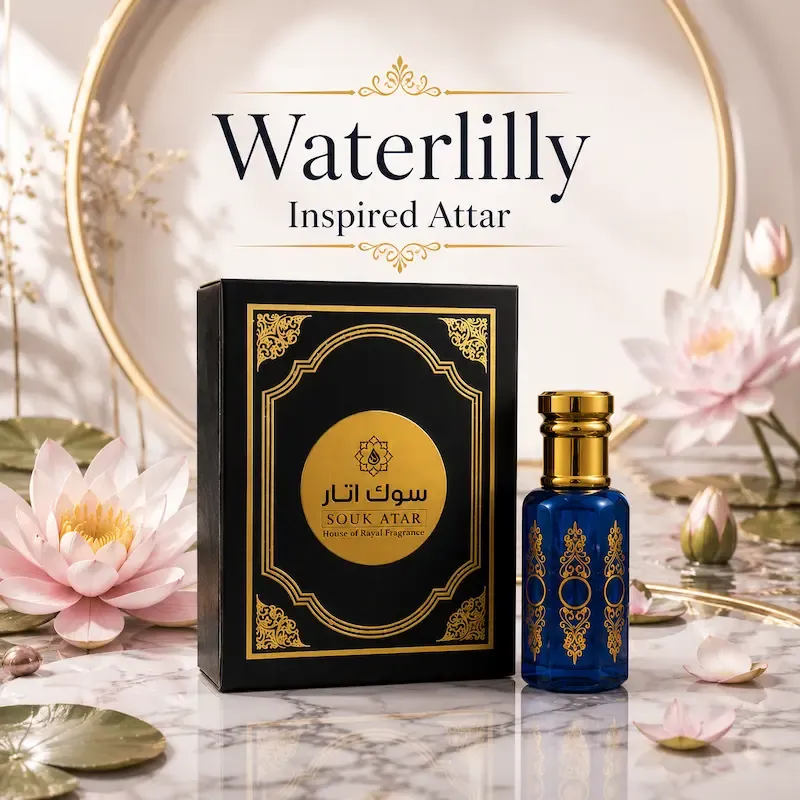 Water Lily Attar – Long Lasting Alcohol-Free Floral Aquatic Roll On Attar and Perfume | Souk Attar