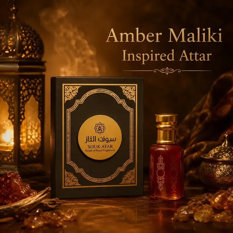 Amber Malaki Inspired Attar | Long Lasting Roll on Attar | Souk Attar