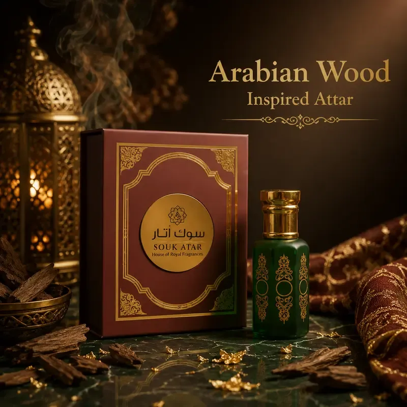 Arabian Woody Attar | Premium Alcohol-Free Woody Roll-On Perfume | Souk Attar