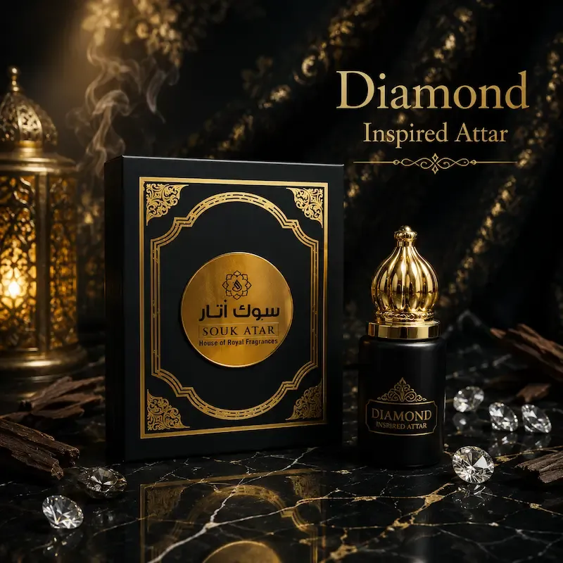 Diamond Attar – Royal Oud Roll On Attar and Perfume | Souk Attar