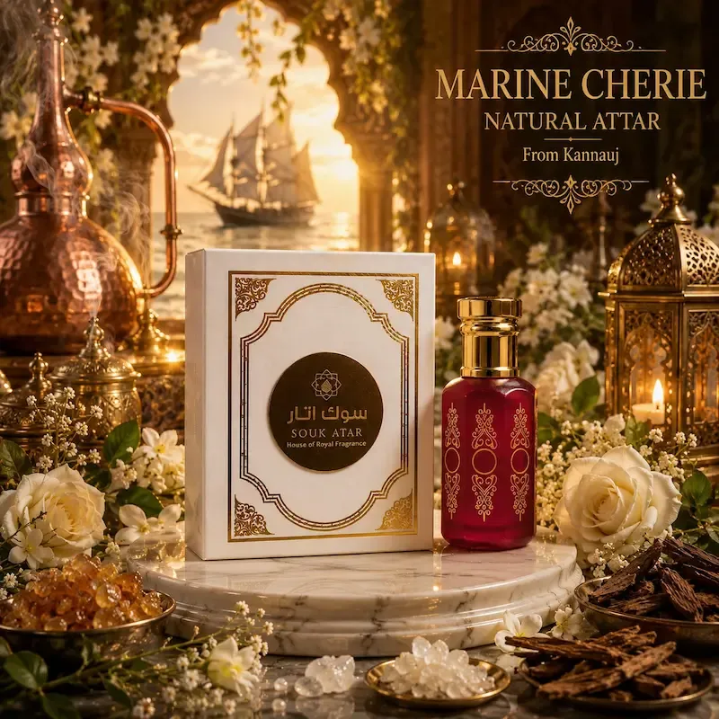 Marine Cherrie Natural Attar from Kannauj | Alcohol-Free Attar | Souk Attar