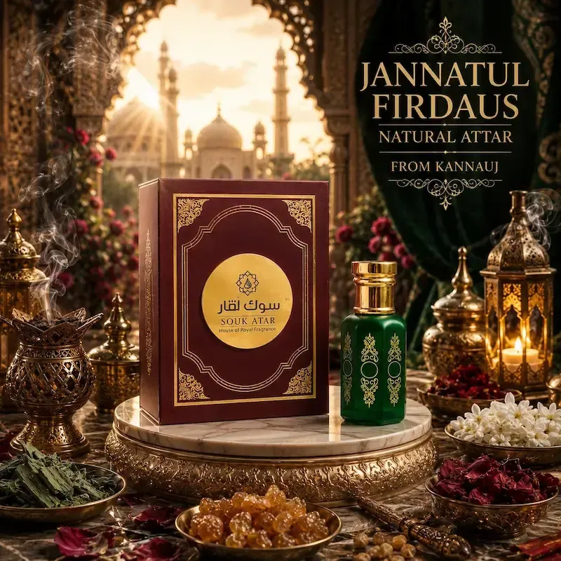 Jannat-ul-Firdaus Natural Attar from Kannauj | Alcohol-Free | Souk Attar