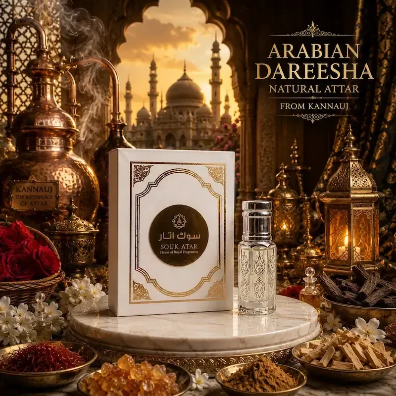 Arabian Dareesha Natural Attar from Kannauj | Alcohol-Free | Souk Attar