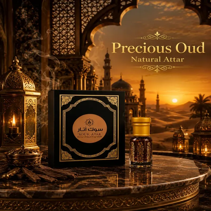 Precious Oud Natural Attar from Kannauj | Premium Alcohol-Free Attar | Souk Attar