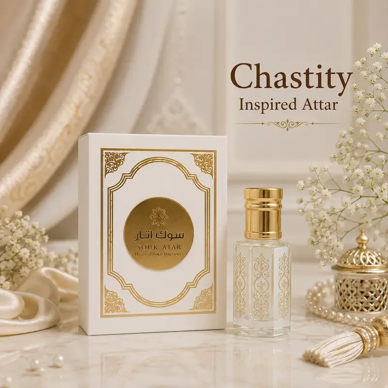 Chastity Inspired Attar – Fresh Citrus Floral Non-Alcoholic Roll On Perfume Oil for Men & Women | Souk Attar | Souk Attar
