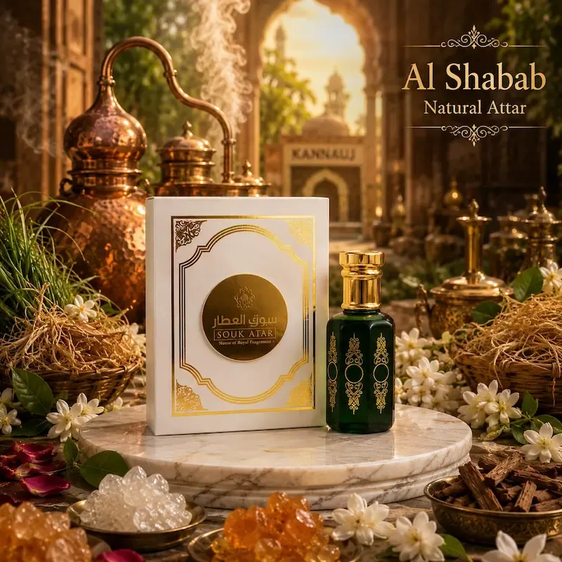Al Shabab Natural Attar from Kannauj | Premium Alcohol-Free Attar | Souk Attar