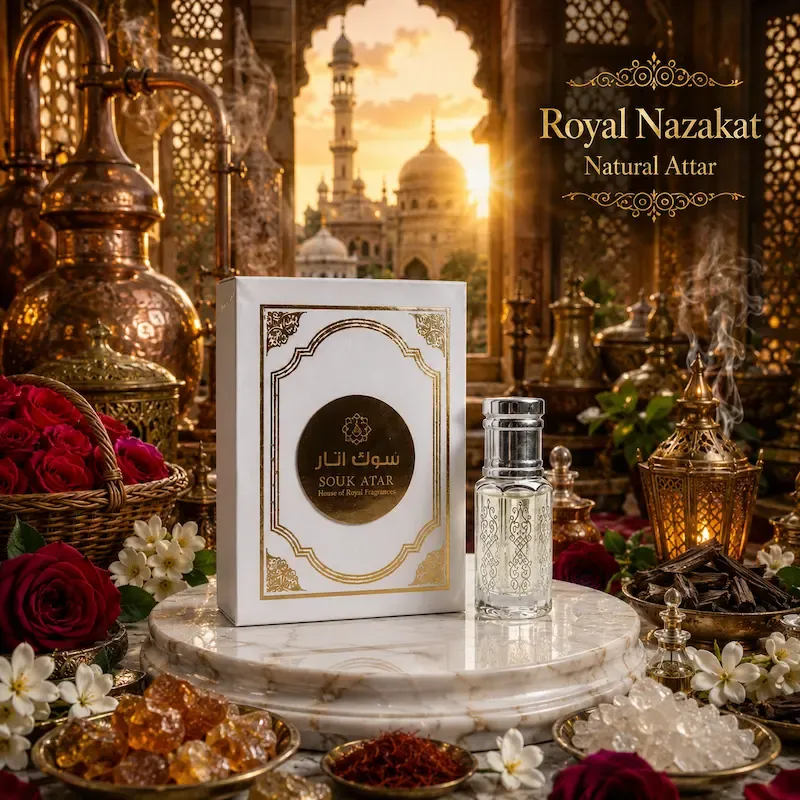 Royal Nazaqat Natural Attar from Kannauj | Alcohol-Free Attar | Souk Attar