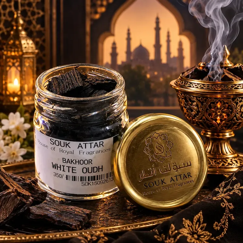White Oud Bakhoor | Premium Arabic Home Fragrance | Souk Attar | Souk Attar