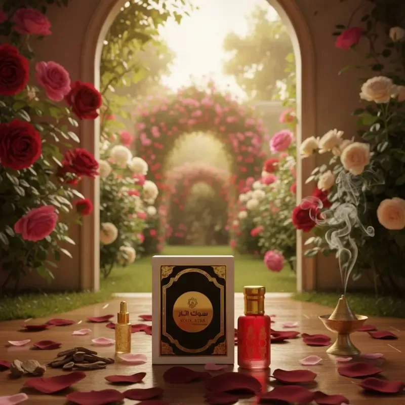 Oud Rose Attar – Pure Natural Perfume Oil for Men & Women