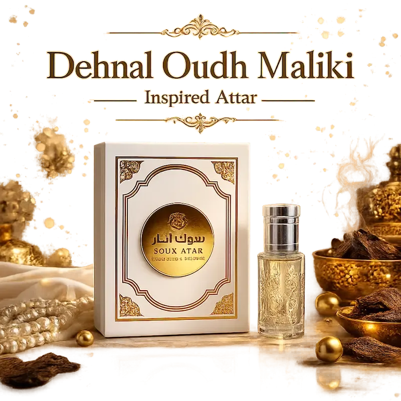 Dehnal Oudh Maliki Attar | Premium Alcohol-Free Royal Oud Roll-On Perfume Oil | Souk Attar