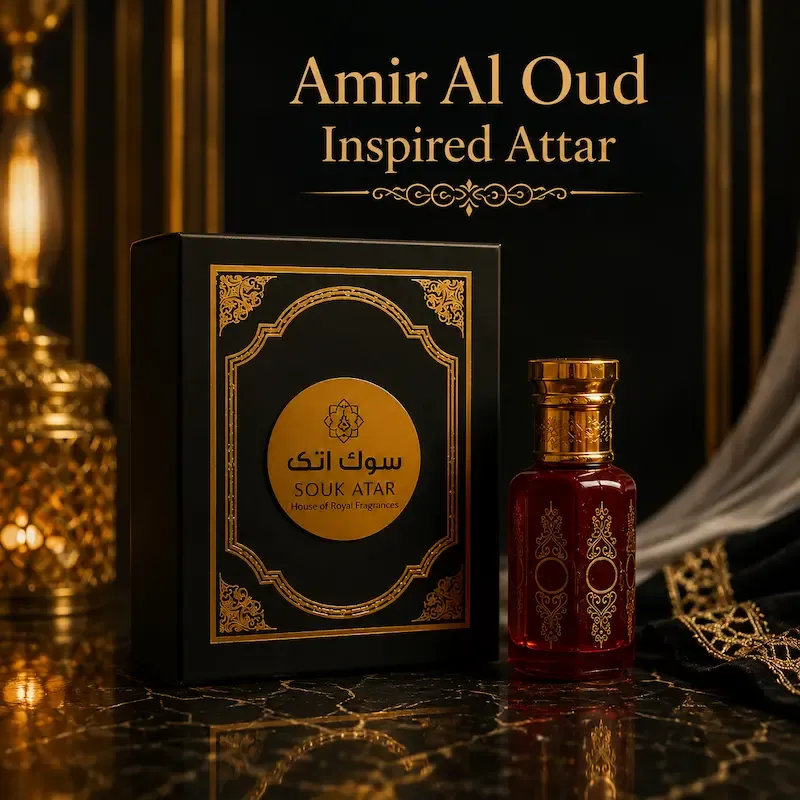 Amir Al Oud Inspired Attar | Premium Alcohol-Free Royal Oud Roll-On Perfume Oil | Souk Attar