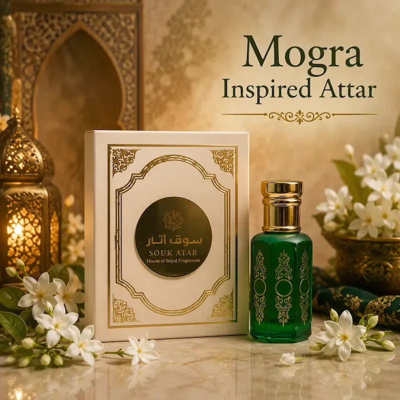 Mogra Attar | Alcohol-Free Jasmine Attar | Long-Lasting Perfume Oil