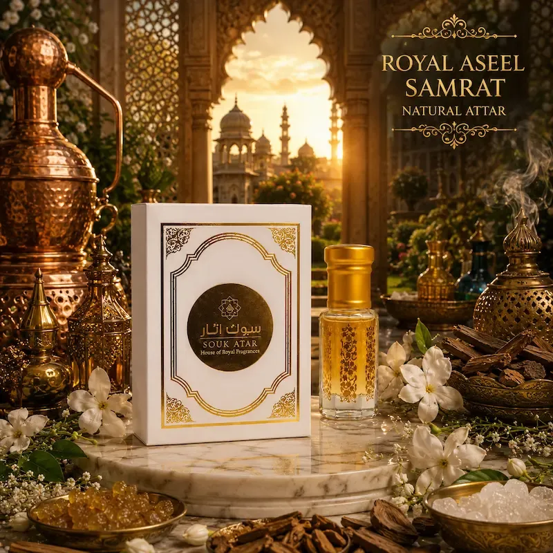 Royal Aseel Samrat Natural Attar from Kannauj | Alcohol-Free